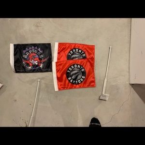 Toronto Raptors car flags